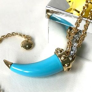 Juicy Couture horn pendant gold necklace